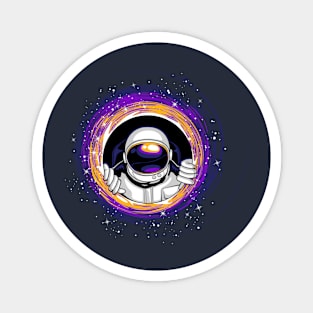 astronaut looking from a blackhole Magnet